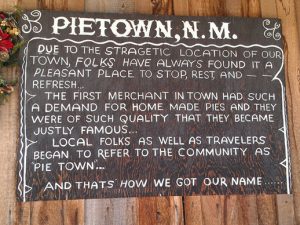 Sign in Pie Town NM