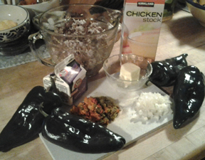 Ingredients for Stuffed Poblano Peppers