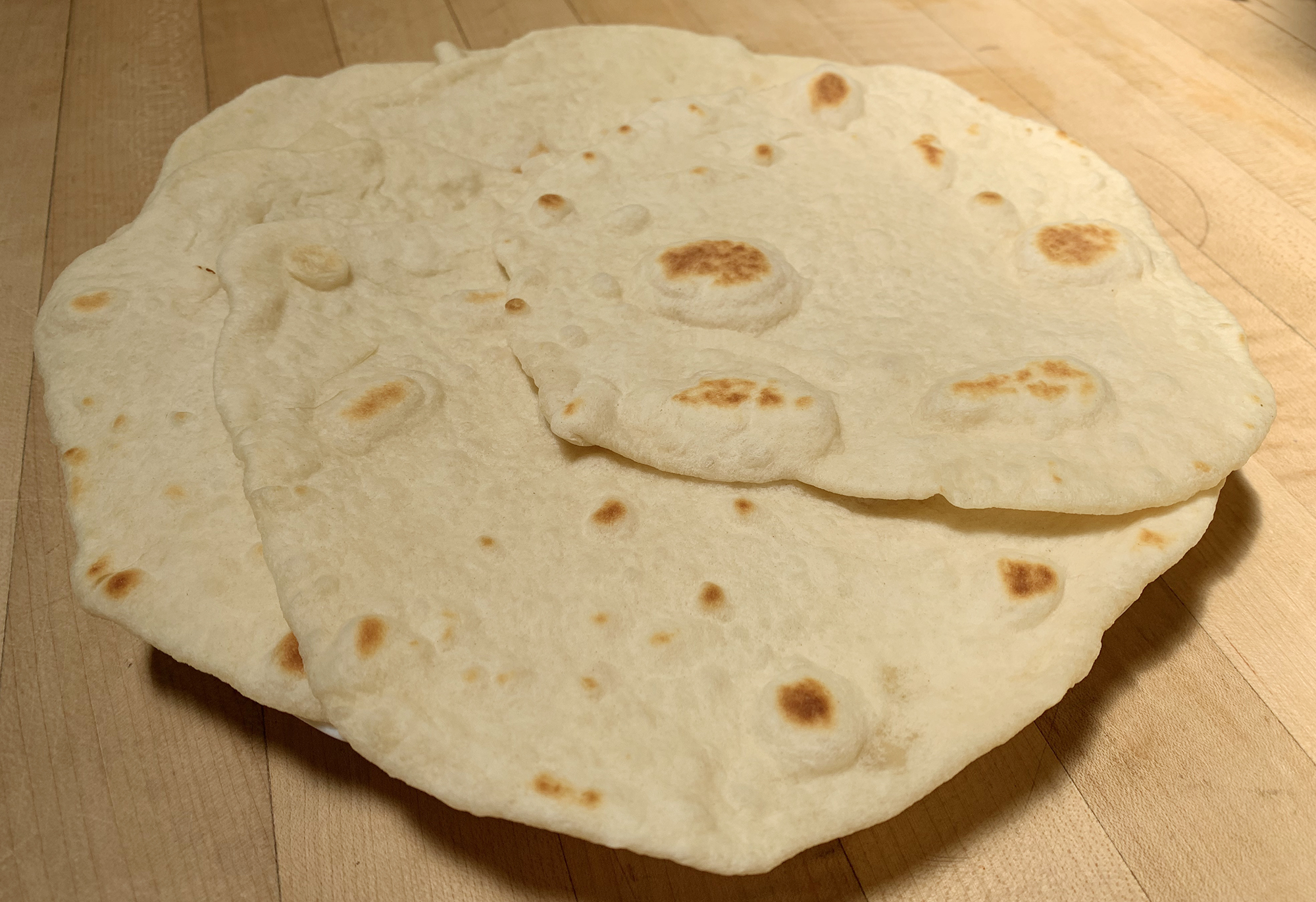 plate of flour tortillas